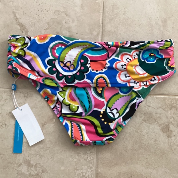 Bleu Rod Beattie Twisted Sarong Hipster Bikini Bottom Go For Bold Multi Print - Picture 7 of 10